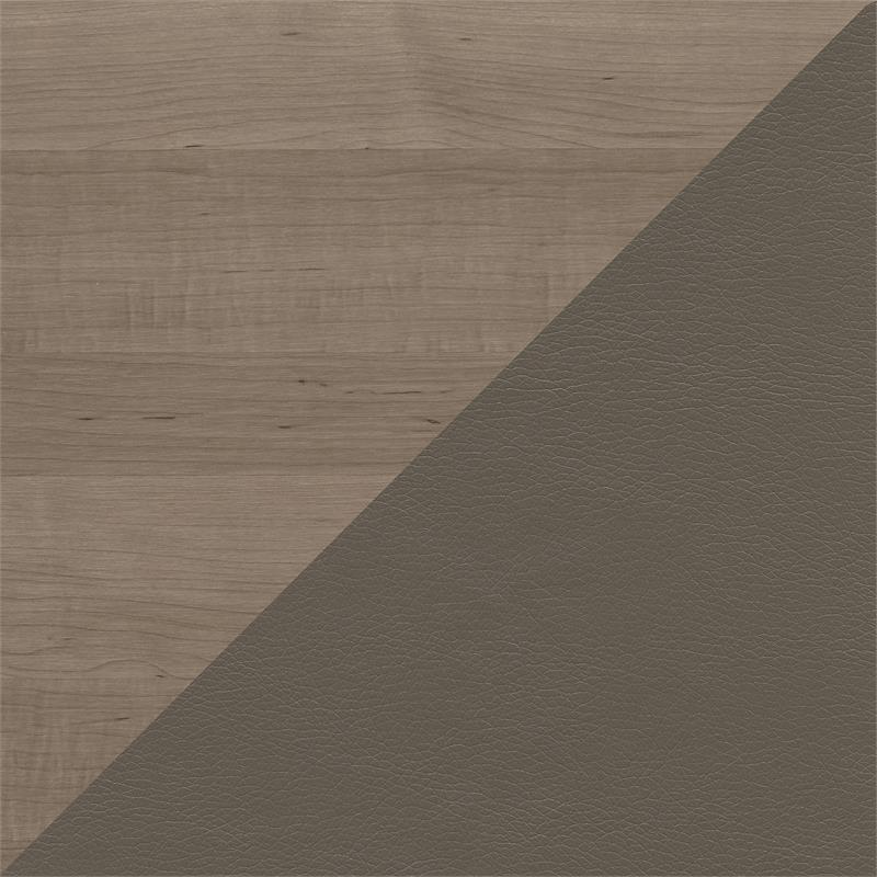 Pemberly Row Engineered Wood Computer Desk and Chair Set in Ash Gray