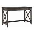 Pemberly Row 48W Writing Desk in Dark Gray Hickory - Engineered Wood