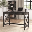 Pemberly Row 48W Writing Desk in Dark Gray Hickory - Engineered Wood