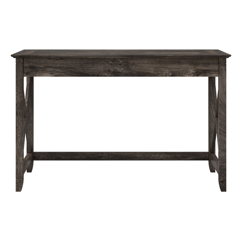 Pemberly Row 48W Writing Desk in Dark Gray Hickory - Engineered Wood