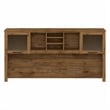 Pemberly Row 72W Desk Hutch in Fresh Walnut - Engineered Wood