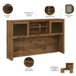 Pemberly Row 60W Desk Hutch in Fresh Walnut - Engineered Wood