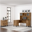 Pemberly Row 60W Desk Hutch in Fresh Walnut - Engineered Wood
