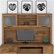 Pemberly Row 60W Desk Hutch in Fresh Walnut - Engineered Wood
