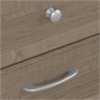 Pemberly Row 60W L Shaped Computer Desk with Hutch in Ash Gray - Engineered Wood