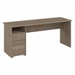 Pemberly Row 72W Computer Desk with Drawers in Ash Gray - Engineered Wood