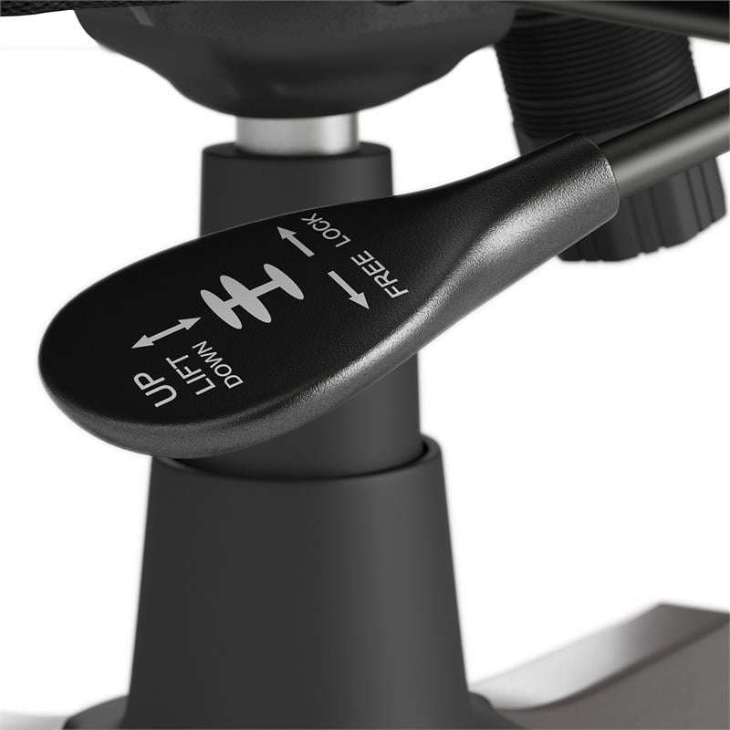 Pemberly Row High Back Fabric Office Chair with Arms in Light Gray