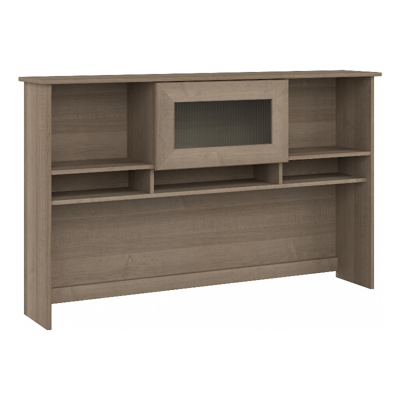 Pemberly Row Contemporary 60W Hutch in Ash Gray - Engineered Wood