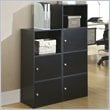 Pemberly Row Contemporary 2 Door Cabinet in Black Wood Finish