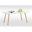 Pemberly Row Modern Rectangular Coffee Table in White Wood Finish