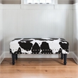 Pemberly Row Faux Leather Multi-Color Cowhide Bench with Nailheads