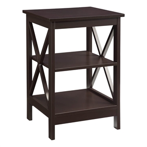 Pemberly Row Modern / Contemporary End Table in Espresso Wood Finish