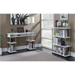 Pemberly Row Modern / Contemporary Writing Desk in White Wood Finish