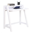 Pemberly Row Modern / Contemporary Writing Desk in White Wood Finish