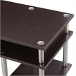 Pemberly Row Contemporary Writing Desk in Espresso Wood Finish