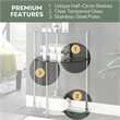 Pemberly Row Contemporary Three-Tier Clear Glass Accent Table