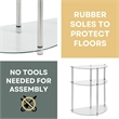 Pemberly Row Contemporary Three-Tier Clear Glass Accent Table