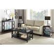 Pemberly Row Modern Four-Shelf Bookcase in Black Wood Finish