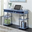 Pemberly Row Modern No-Tools Student Desk in Blue Wood Finish