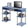 Pemberly Row Modern No-Tools Student Desk in Blue Wood Finish
