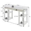 Pemberly Row Modern No-Tools Student Desk in Blue Wood Finish