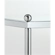 Pemberly Row Modern Four-Tier Tower/ Clear Glass with Chrome Metal