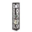 Pemberly Row Five-Tier Corner Bookcase in Espresso Wood Finish