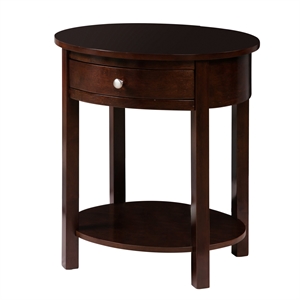 Pemberly Row Modern / Contemporary End Table in Espresso Wood Finish