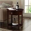 Pemberly Row Modern / Contemporary End Table in Espresso Wood Finish