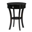 Pemberly Row Modern / Contemporary End Table in Black Wood Finish