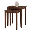 Pemberly Row Contemporary Nesting End Tables in Espresso Wood