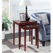 Pemberly Row Modern Nesting End Tables- Mahogany Wood Finish