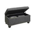 Pemberly Row Modern / Contemporary Storage Ottoman in Gray Fabric