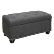 Pemberly Row Modern / Contemporary Storage Ottoman in Gray Fabric