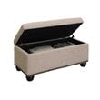 Pemberly Row Modern / Contemporary Storage Ottoman in Tan Fabric