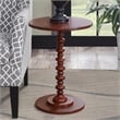 Pemberly Row Contemporary Spindle Table in Mahogany Wood Finish