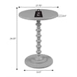 Pemberly Row Contemporary Spindle Table in Mahogany Wood Finish