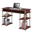 Pemberly Row Modern No-Tools Student Desk in Cherry Wood Finish