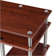 Pemberly Row Modern No-Tools Student Desk in Cherry Wood Finish