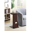 Pemberly Row Contemporary Magazine C End Table in Espresso Wood