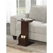 Pemberly Row Contemporary Magazine C End Table in Espresso Wood