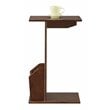 Pemberly Row Contemporary Magazine C End Table in Espresso Wood
