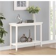Pemberly Row Contemporary Console Table in White Wood Finish