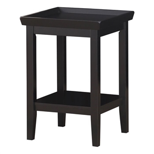 Pemberly Row Modern / Contemporary End Table in Black Wood Finish