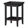 Pemberly Row Modern / Contemporary End Table in Black Wood Finish