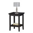 Pemberly Row Modern / Contemporary End Table in Black Wood Finish