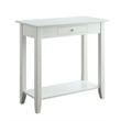 Pemberly Row Modern / Contemporary Hall Table in White Wood Finish
