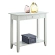Pemberly Row Modern / Contemporary Hall Table in White Wood Finish