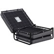 Pemberly Row Contemporary Twin Folding Bed Ottoman in Gray Fabric