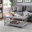 Pemberly Row Modern / Contemporary Coffee Table in Gray Wood Finish